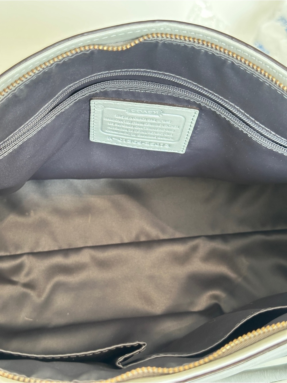 Coach Colorblock Leather Flap Satchel - Picture 9 of 16